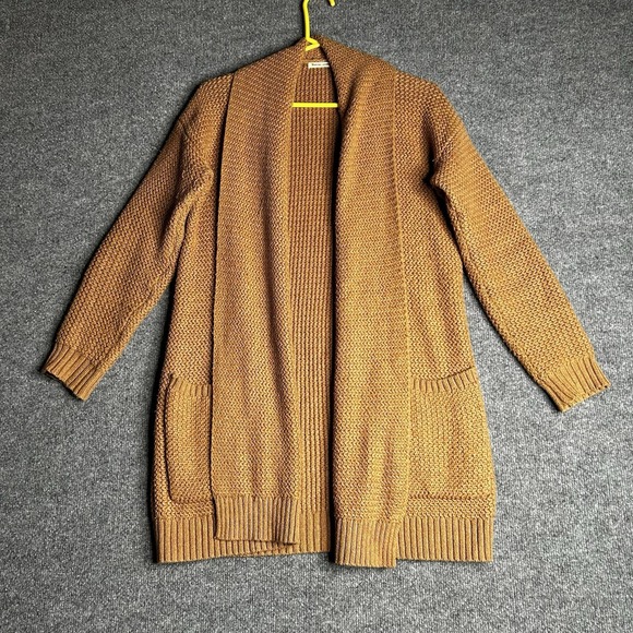 Marine Layer Sweaters - Marine Layer Open‎ Front Cardigan Chunky Knit Size Xs Mustard Yellow